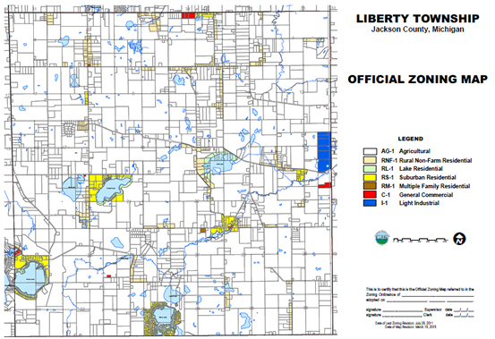 Zoning Map for Liberty Township